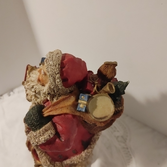 Santa Figurine Sack of Toys Dog at Feet - Picture 7 of 15